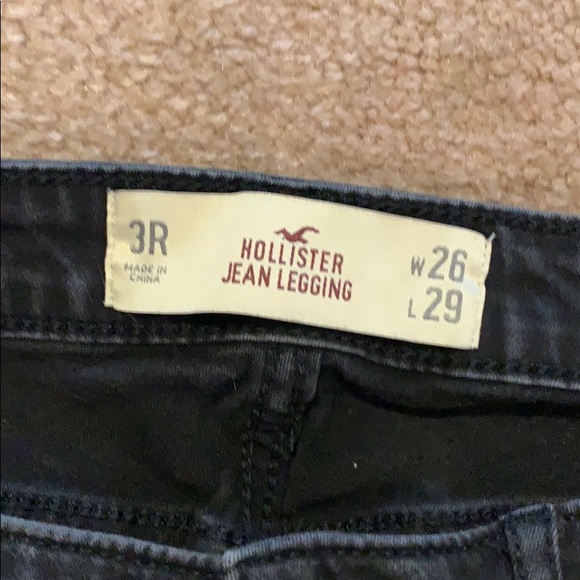 Faded Black Hollister Jean Legging Sz 3R - Picture 2 of 2